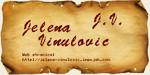 Jelena Vinulović vizit kartica
